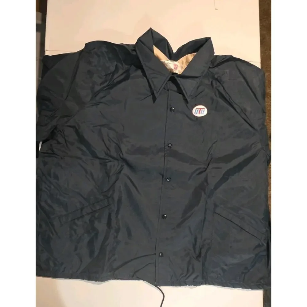 Vintage King Louie Black Jacket United Transportation Union Made in the USA 4XL